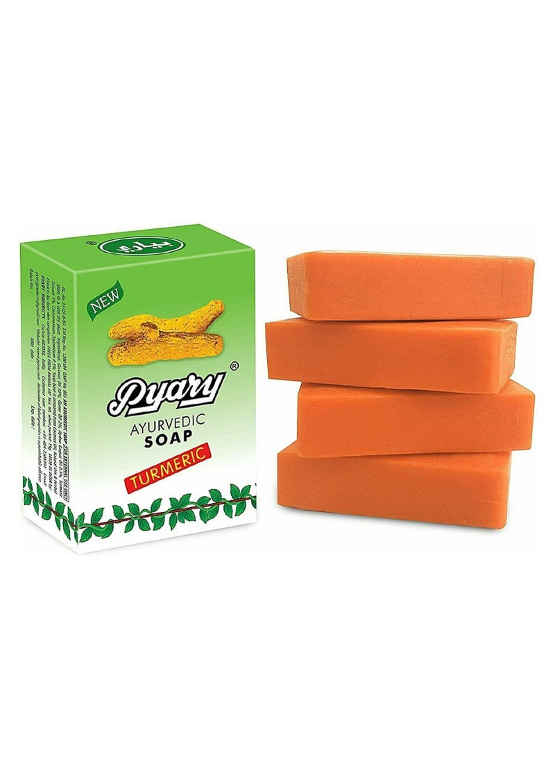 Pyary 6-Piece Turmeric Ayurvedic Turmeric Soap 6*75gm - Image 2