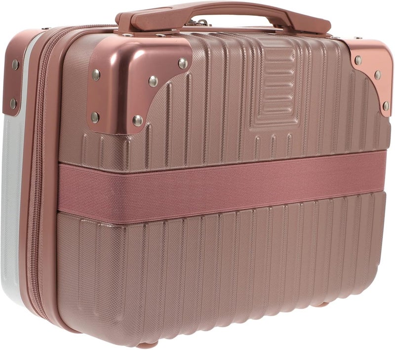 J - GO THE BUSINESS HUB Mini Suitcase Makeup Case Trunk Case Suitcase Small Handbag Carry Bag Carry Case Cosmetic Bag Womens Large Capacity Lightweight Carry Case Trunk Box Small Items Portable  - Image 1
