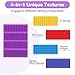 PuraEase Textured Sensory Stickers 8 Pack Silicone Fidget Strips for Kids Adults with ADHD Autism Anxiety Quiet Toys for Desk Travel Office Great for Gifting Rewards Fillers - Image 4