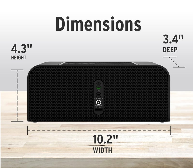 Klipsch Groove XL Portable Bluetooth Speaker - 40W Power, Dual 2.5” Drivers, 3” Passive Radiators, IPX4 Splash-Proof, 16.5-Hour Battery, USB Charging - Image 3