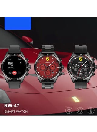 RW47 Round Shape Large Screen AMOLED Display Smart Watch With 3 Pair Straps and Wireless Charger For Men's and Boys Black - pzsku/ZBE7FB58C019192A113F1Z/45/_/1714060687/80ecf33f-c662-451b-815f-086cdfad9117