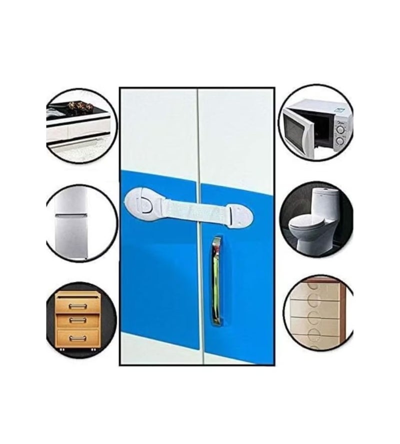 Child Safety Drawer Lock Cabinet Door Drawer Refrigerator Anti-Open Sliding Door Refrigerator Anti-Tamper Proof Child (2 Pieces) Multicolor - Image 4