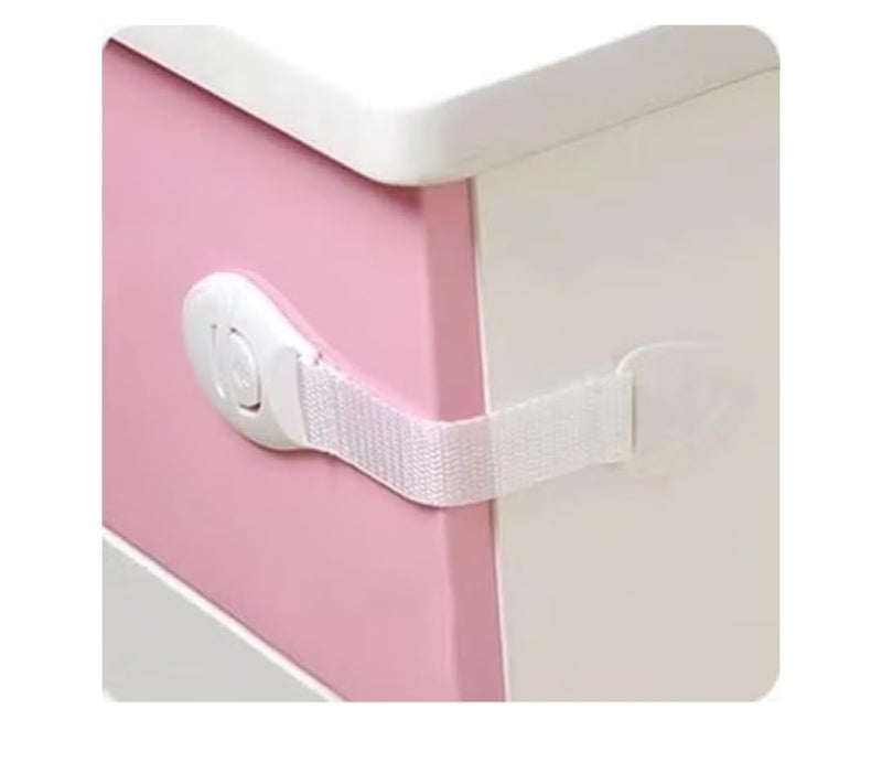 Child Safety Drawer Lock Cabinet Door Drawer Refrigerator Anti-Open Sliding Door Refrigerator Anti-Tamper Proof Child (2 Pieces) Multicolor - Image 2