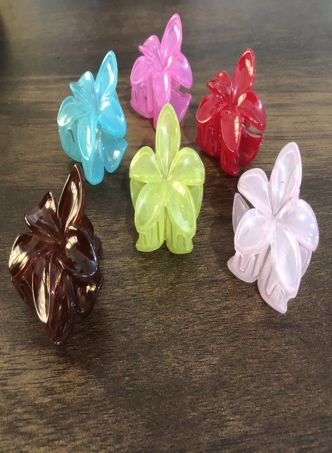 Hair Clutcher (Pack Of 6 Pcs) Hair Clips For Women Fashion Acrylic Matte Finish Stylish Claw Clips Hair Accessories For Girls, Multicolor