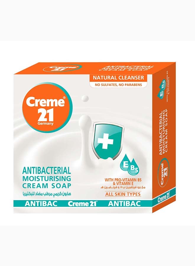 Antibacterial Moisturising Cream Soap | Natural Cleanser | Toxin-Free, Sulphate-Free, No Parabens | With Pro-Vitamin B5 & Vitamin E | All Skin Types | Pack of 3 (125 g Each)