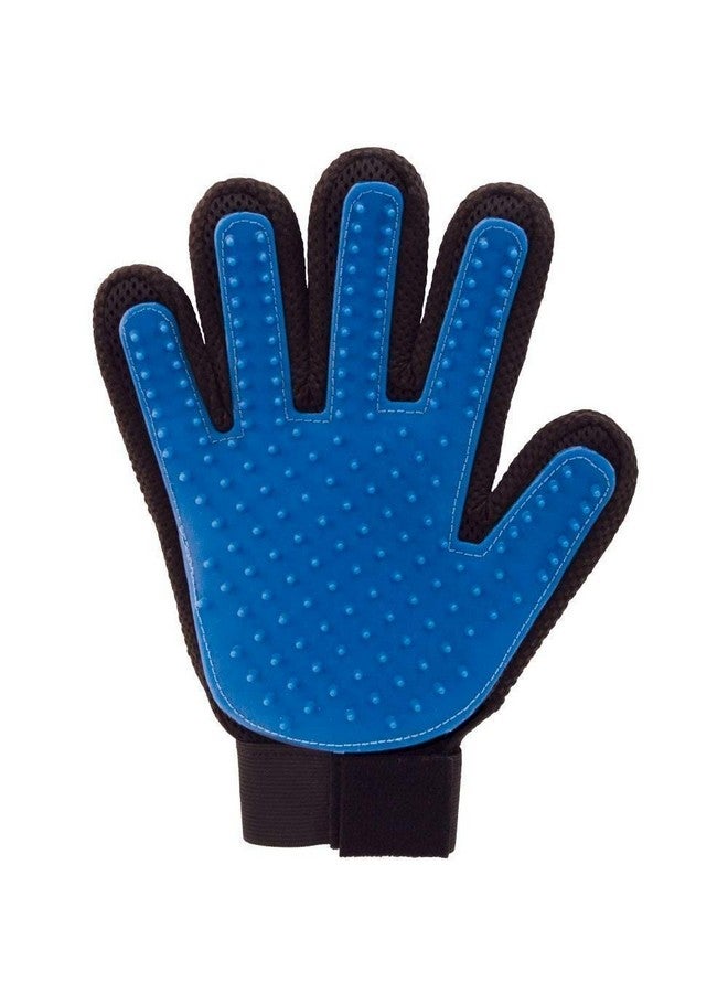 قفاز فعال لإزالة شعر الحيوانات الأليفة بتصميم معزز بخمسة أصابع، قفازات تنظيف لطيفة للكلاب والقطط ذات الفراء الطويل والقصير (أزرق) - Image 1