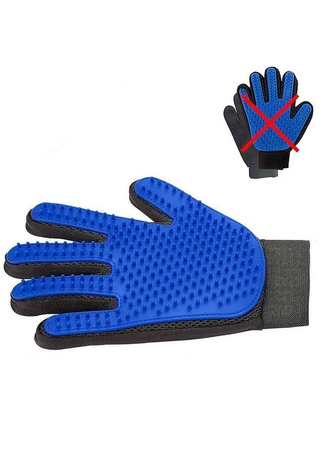 قفاز فعال لإزالة شعر الحيوانات الأليفة بتصميم معزز بخمسة أصابع، قفازات تنظيف لطيفة للكلاب والقطط ذات الفراء الطويل والقصير (أزرق) - Image 2