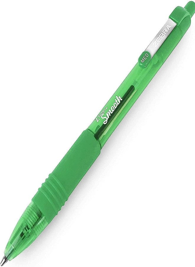 زيبرا تكنولوجيز قلم حبر جاف قابل للسحب من نوع Z-Grip Smooth - عبوة من 3 أقلام - أخضر - Image 2
