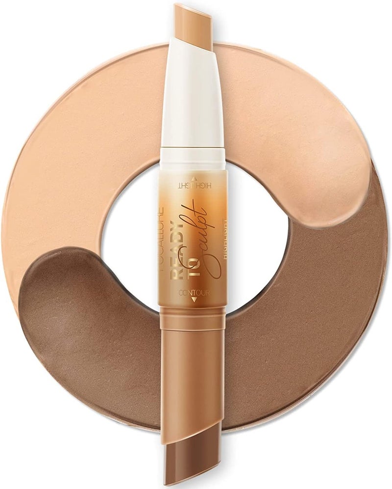 2 in 1 Cream Bronzer and Highlighter StickNongreasy Nondrying Contours Makeup PencilEasily to Create a Natural Matte Finishing with Highly FormulaLong Lasting Waterproof Face Brighten04TAN