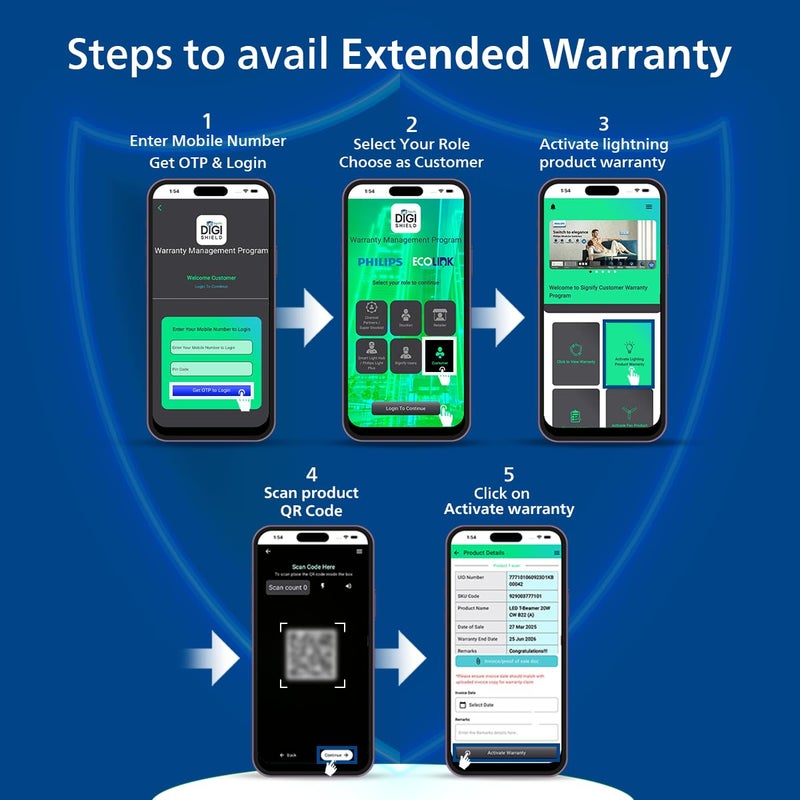 Philips 5 متر ضوء حبل LED | فليكسشاين قابس وتشغيل مرن للزينة الداخلية والخارجية | ضوء للسقف المعلق، الشرفة، ديوالي، عيد الميلاد | أبيض دافئ، عبوة من 4 - Image 4