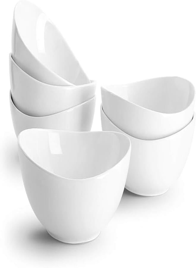 Sweese 102.001 Cereal Bowls Set of 6 Porcelain Capacity 500 ml Cereal Bowl, Cereal Bowl, Dessert Bowl, Snack Bowl, Bowl 500 ml