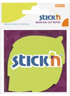 Envy 50 Sheets 70 x 70 Stickn Heart Shape Neon Green Note Paper