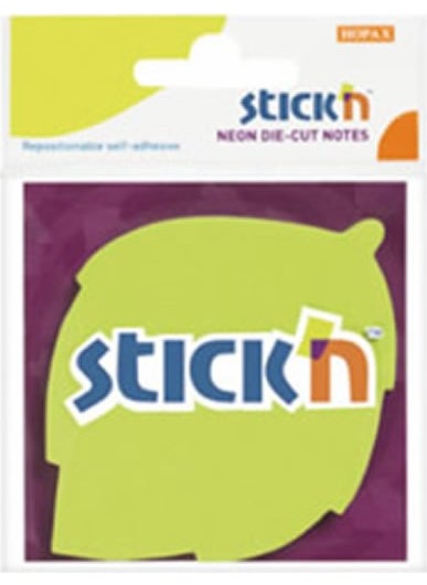 Gıpta - Envy 50 Sheets 70 x 70 Stickn Heart Shape Neon Green Note Paper - Image 1