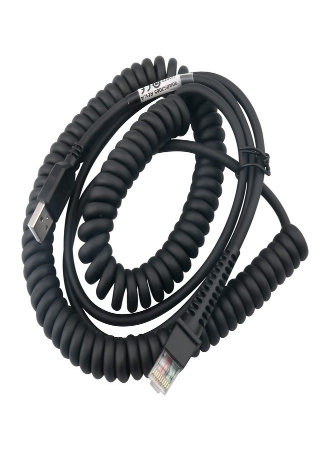 VOTTAN 5 Meters USB Port Coiled Cable Compatible with Datalogic QD/GD Series Barcode Scanner QD2100 QD2300 GD4300 GD4130 (5M / 16FT Coiled USB Port) - Image 1