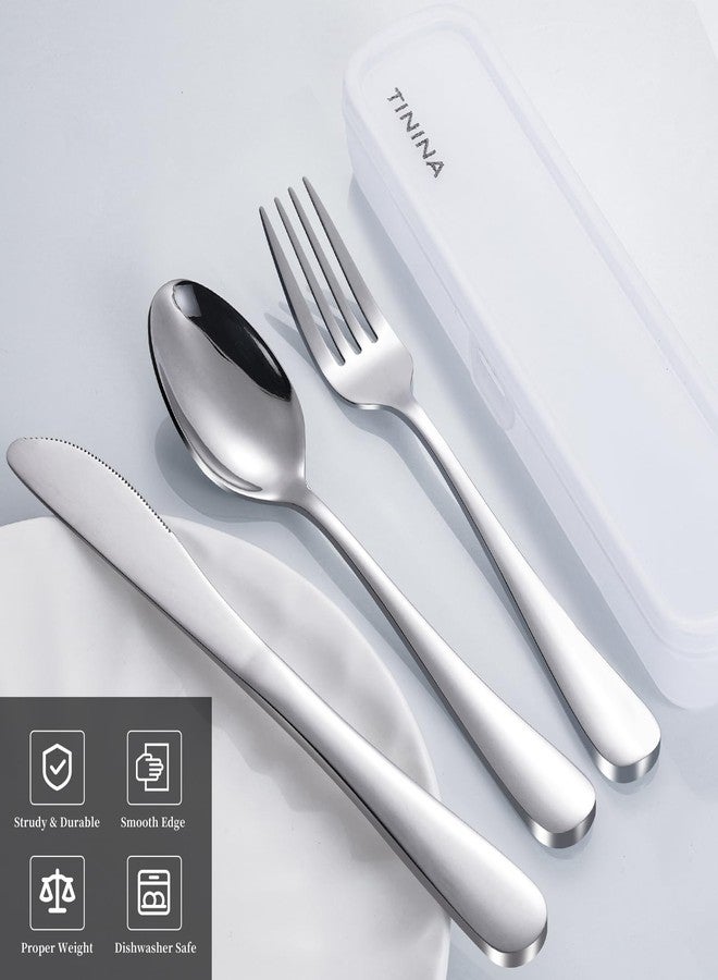 TININA Camping Flatware Set, Silver - Image 2