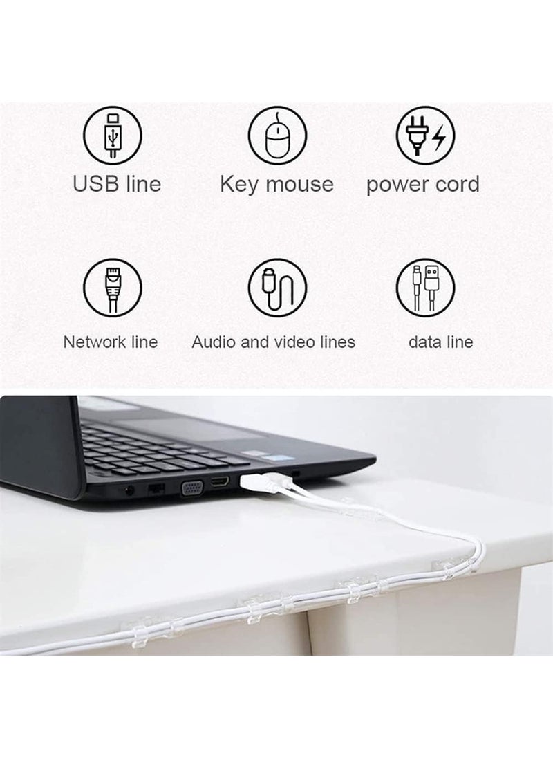 APURK APURK Cable Clip Organizer Cable Management Clip Cord Hook with Foam Strong SelfAdhesive HolderHooks Adjustable Clips for CarOfficeHomeLaptopComputerTVWallDesk Wire Pack of 20  - Image 3