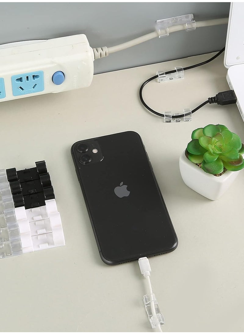 APURK APURK Cable Clip Organizer Cable Management Clip Cord Hook with Foam Strong SelfAdhesive HolderHooks Adjustable Clips for CarOfficeHomeLaptopComputerTVWallDesk Wire Pack of 20  - Image 4