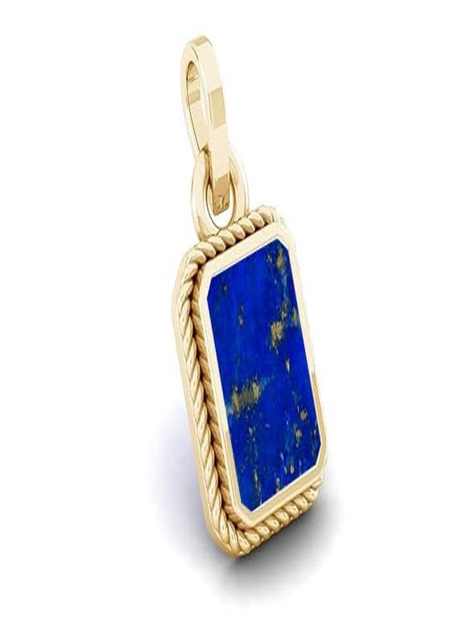 KUSHMIWAL GEMS 7.25 Ratti 6.25 Crt Lapis Lazuli Pendant Natural Loose Lajwart Gold Plated Locket for Men & Women - Image 2