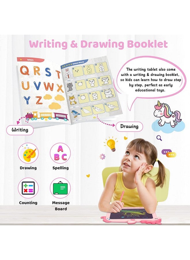 Kikapabi LCD Writing Tablet for Kids, Unicorn Colorful Screen Doodle Board, Electronic Drawing Pad, Educational Toy, Toddlers Travel Toy, Christmas Birthday Gift for 3 4 5 6 7 Year Old Girls Pink - Image 2