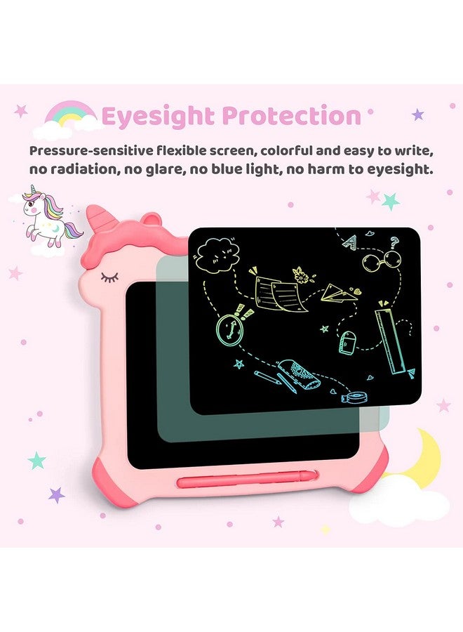 Kikapabi LCD Writing Tablet for Kids, Unicorn Colorful Screen Doodle Board, Electronic Drawing Pad, Educational Toy, Toddlers Travel Toy, Christmas Birthday Gift for 3 4 5 6 7 Year Old Girls Pink - Image 4