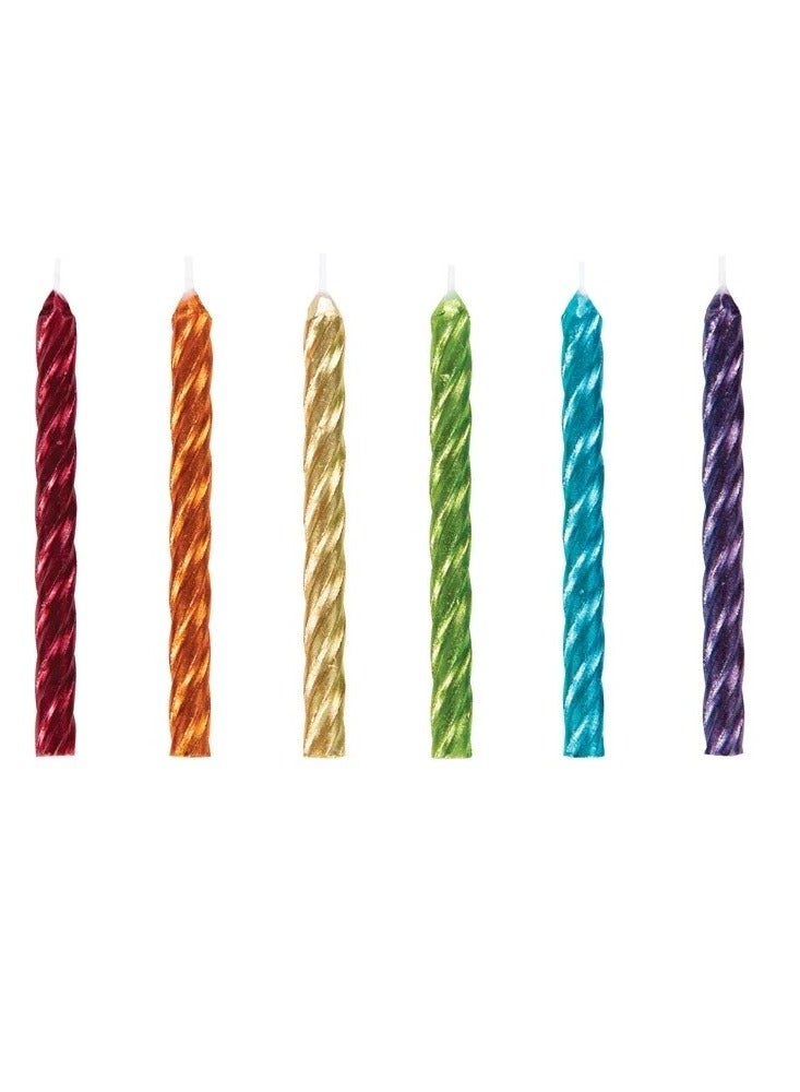 CREATIVE CONVERTING Metallic Spiral Candles 24ct