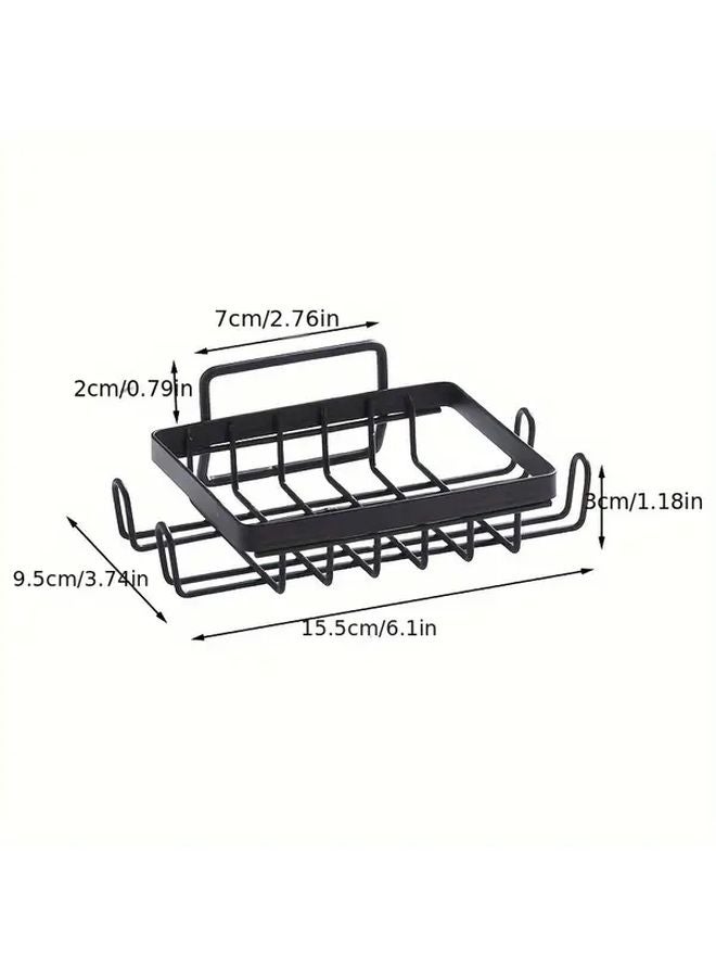 Black 3 Tier Wall Mounted Bathroom Shelf Set Organizer For Toiletries Storage - Image 5