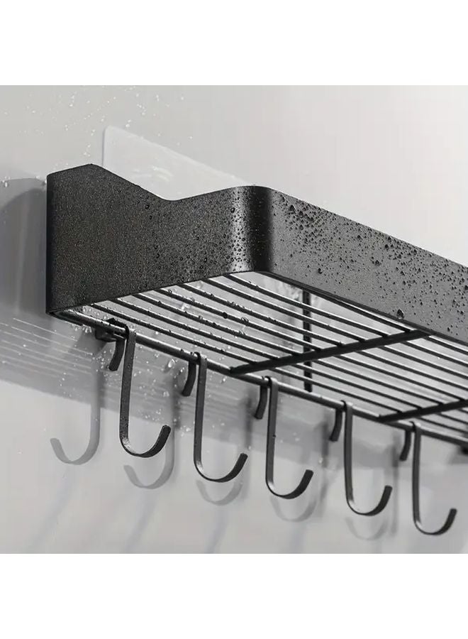 Black 3 Tier Wall Mounted Bathroom Shelf Set Organizer For Toiletries Storage - Image 3