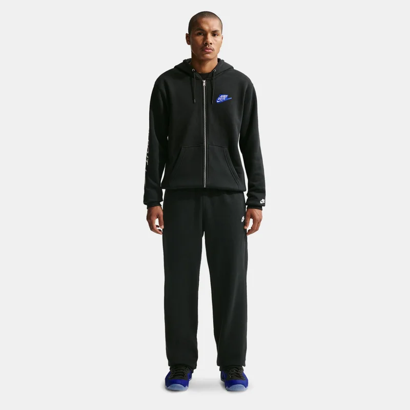 Nike Black Men's Sportswear Club Full-Zip Fleece Hoodie for Men | Best Price UAE
