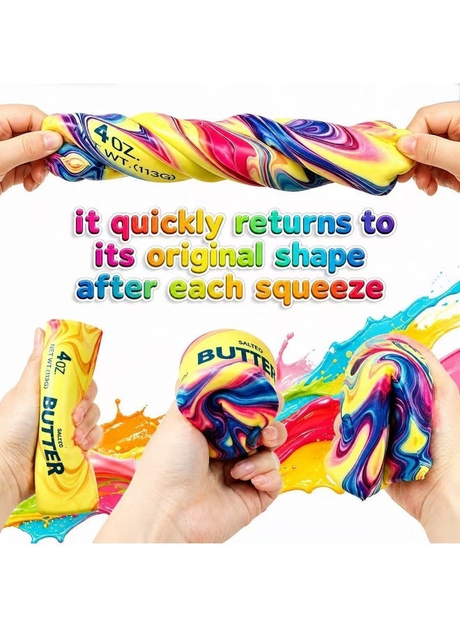 Bincoo Slow Rising Dumpling Squishy Butter Squeeze Toy Cheese Slow Rebound Sensory Stress Relief Squishies Soft & Stretchy Fidget Toys for Anxiety Relief Party Favors 3 Pcs(Dumpling Squishy Butter) - Image 2
