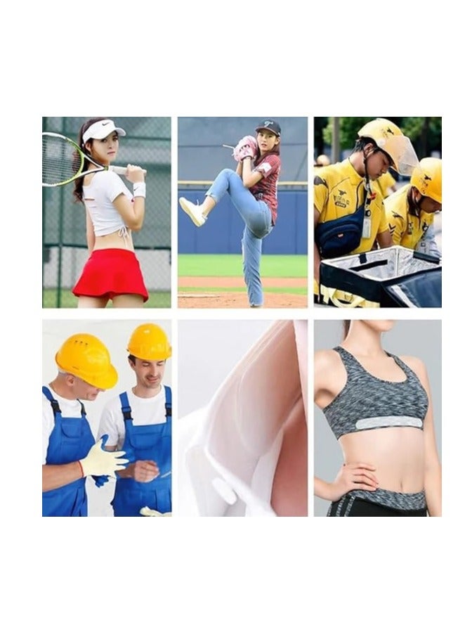 Hat Sweat Liner for Cap Absorbent Sweat Shields Pad for Hats Strips 80 Pieces Black and White for Women Men - Image 3