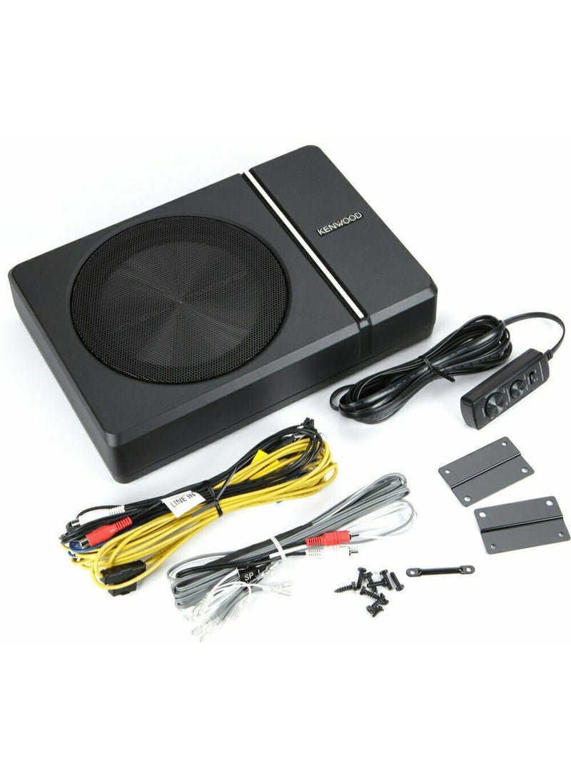 KENWOOD Kenwood KSC-PSW8 250W Max (150W RMS) Single 8" Under Seat Powered Subwoofer Enclosure W/Remote Control  - Image 4