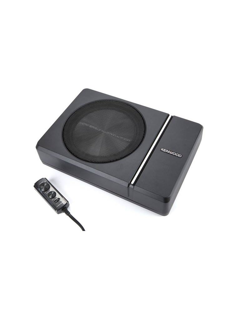 KENWOOD Kenwood KSC-PSW8 250W Max (150W RMS) Single 8" Under Seat Powered Subwoofer Enclosure W/Remote Control  - Image 2