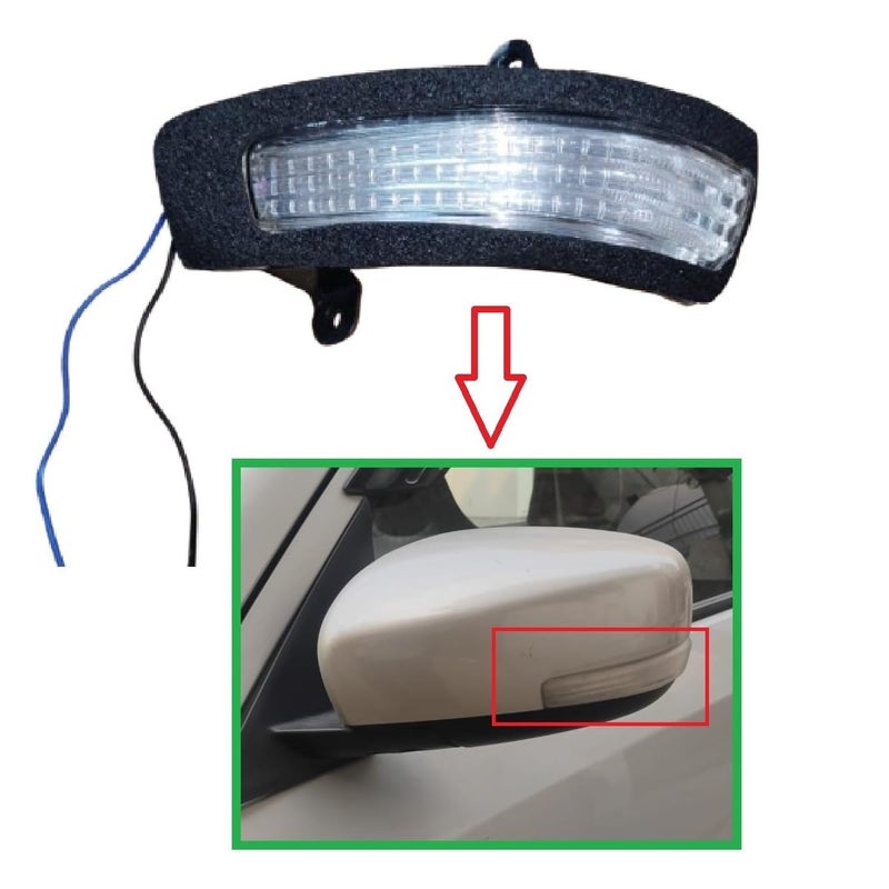 STYCARO ORVM Side View Mirror Indicator Light Lamp compatible with Mruti Suzuki Dzire 3RD, 4TH GEN 2017-2025 Year Model -Yellow with Scotch Lock (LEFT PASSENGER SIDE) - Image 2