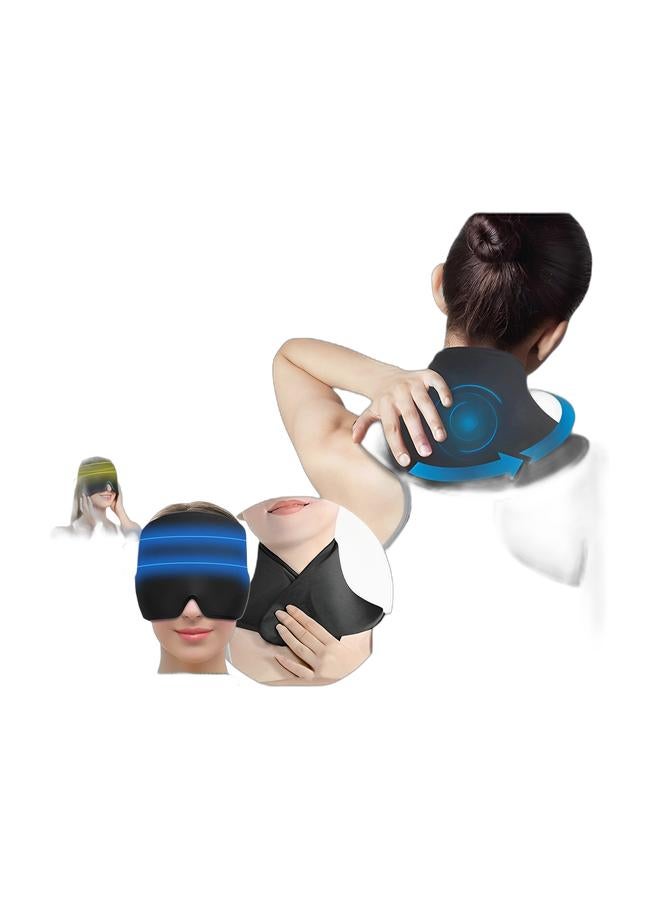 GROIC Ice Pack Wrap Set - Migraine Ice Head Wrap and Neck Ice Pack Wrap, Reusable Gel Ice Pack with Hot and Cold, for Sinus, Puffy Eyes, Neck Shoulder Swelling, Stiff Neck, Migraine - Image 1