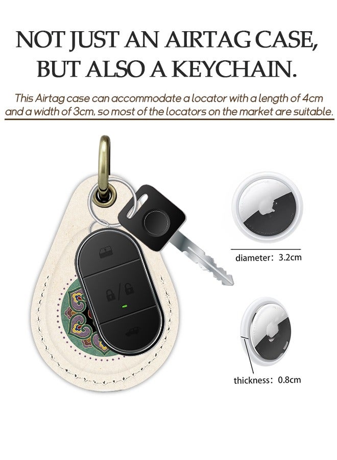 Beyond Leather Case for AirTag, AirTag Protective Case Cover with Keychain Ring, AirTag Holder  - Image 3
