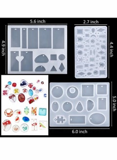 Y&D Epoxy mold Resin Moulds DIY Clear Silicone Molds for Pendants Jewelry Making Craft with Casting Tools Set For Aromatherapy Candle Real Dried Flower Dry Plants  - Image 3