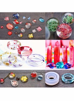 Y&D Epoxy mold Resin Moulds DIY Clear Silicone Molds for Pendants Jewelry Making Craft with Casting Tools Set For Aromatherapy Candle Real Dried Flower Dry Plants  - Image 4