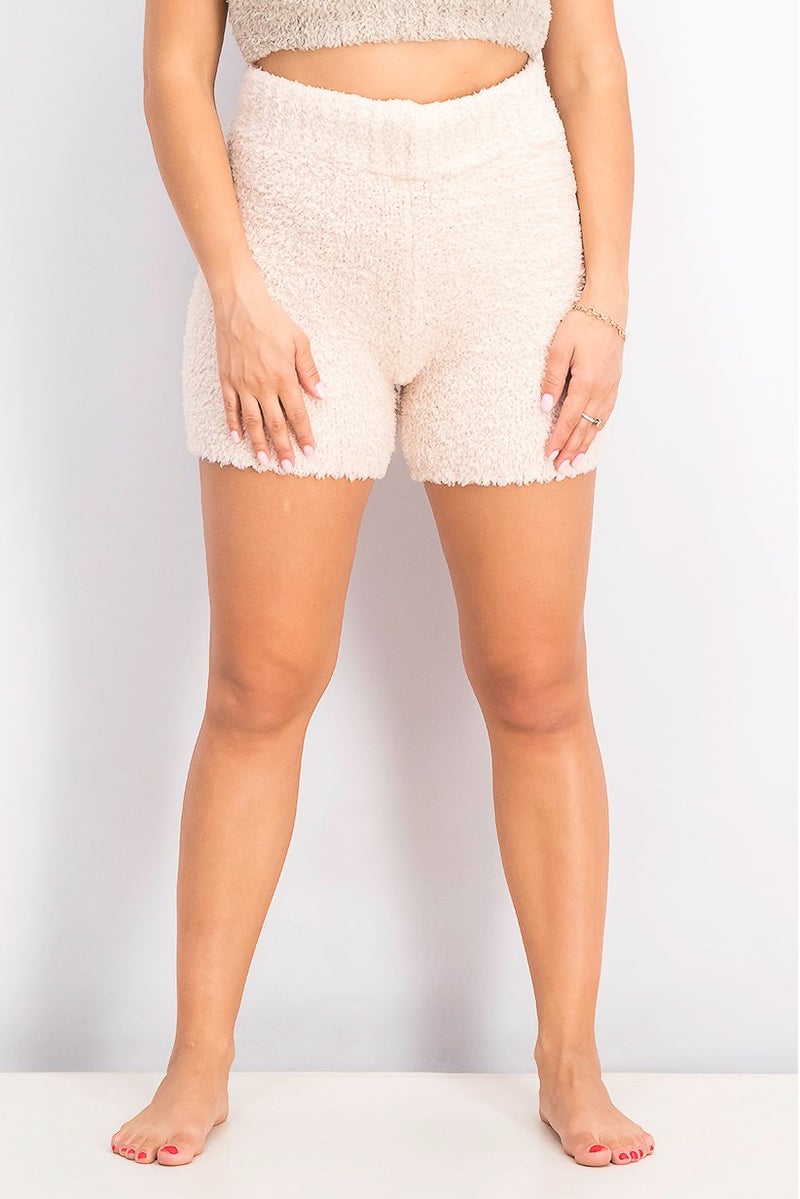 XOXO Women Pull On Textured Pajama Shorts, Pink - Image 1