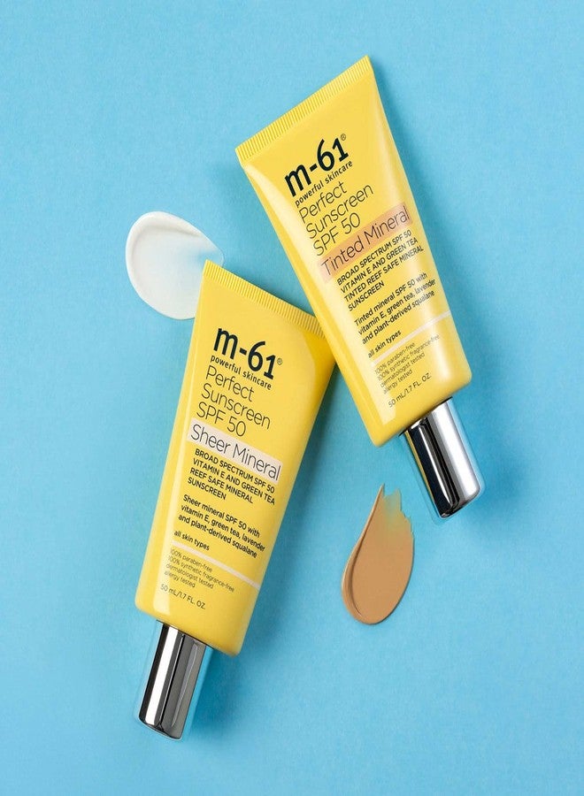 M-61 Perfect Mineral Sunscreen SPF 50 - Sheer | Sheer, Reef-Safe, Mineral Sunscreen SPF 50 With Vitamin E, Green Tea, 1.7 Fl Oz - Image 4