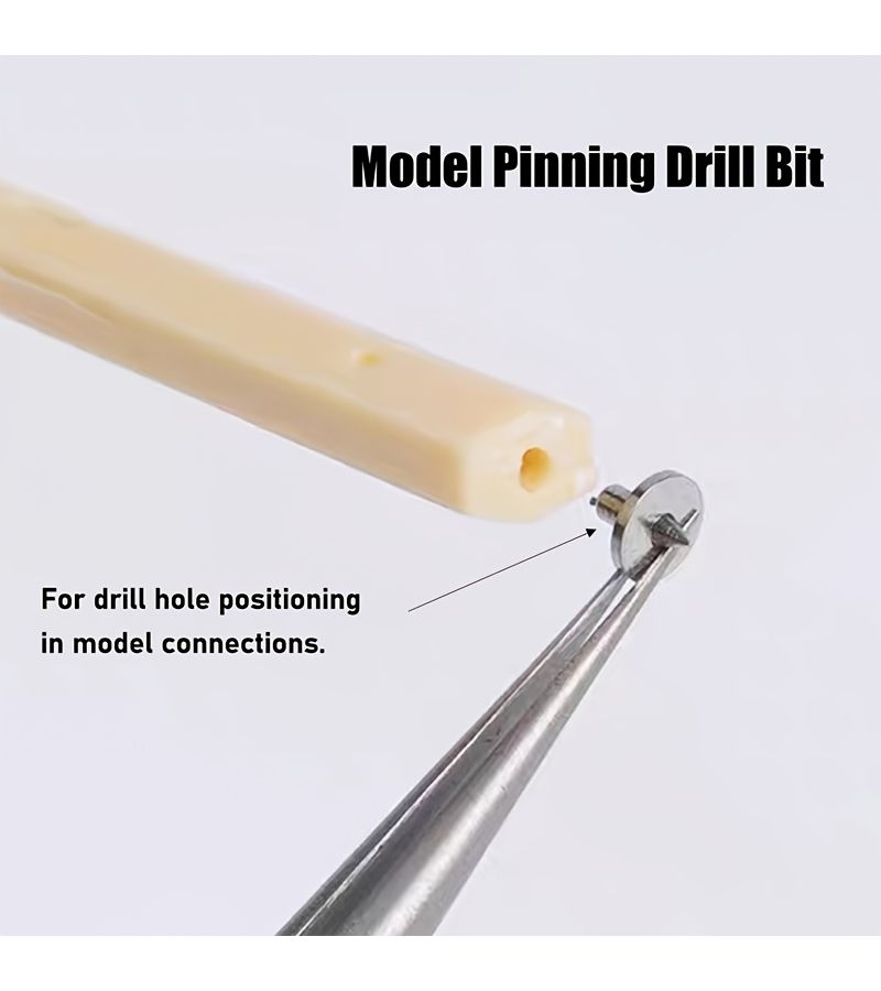 6 Pieces Model Pinning Alignment Tool Set Positioning Frame With Drill Bits For Marking And Matching Holes Precision Locator For Miniature Diorama Assembly Tabletop Rpg Model Crafts 0.5 1.0 1.5mm - Image 2
