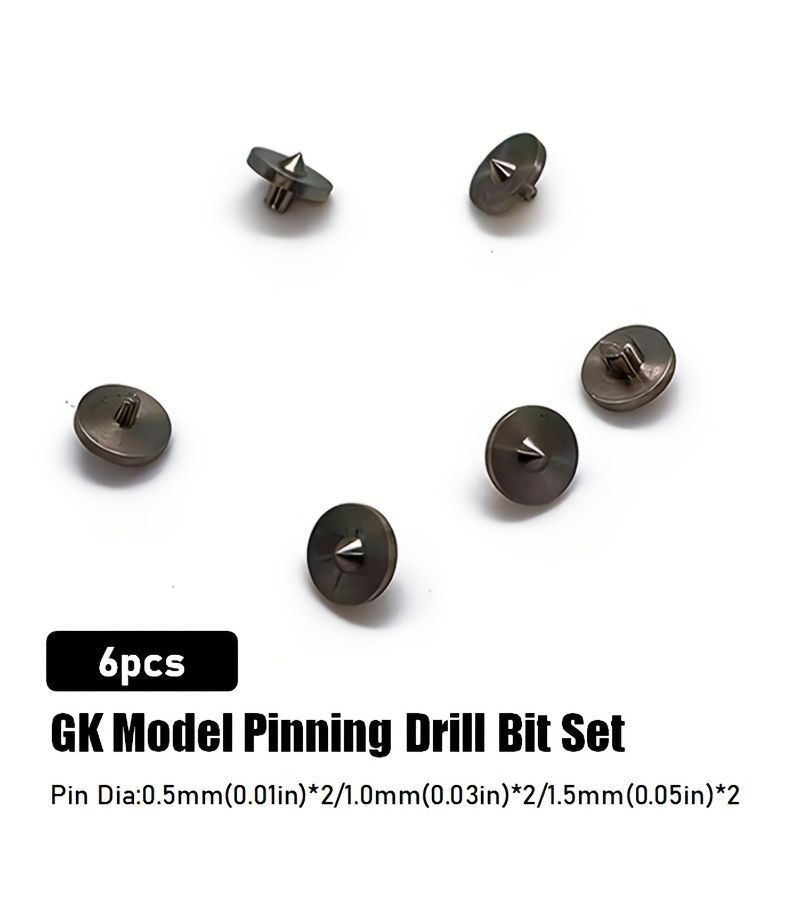 6 Pieces Model Pinning Alignment Tool Set Positioning Frame With Drill Bits For Marking And Matching Holes Precision Locator For Miniature Diorama Assembly Tabletop Rpg Model Crafts 0.5 1.0 1.5mm - Image 1
