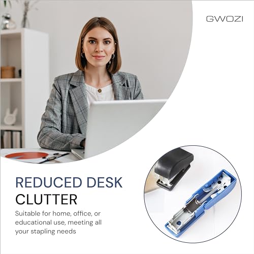 GWOZI Mini Staplers for Desk - Hand Held Small Staplers Set - Compact Office Stapler - Cute Tiny Desk Stapler, Opens Flat, 8 Pcs - Image 5