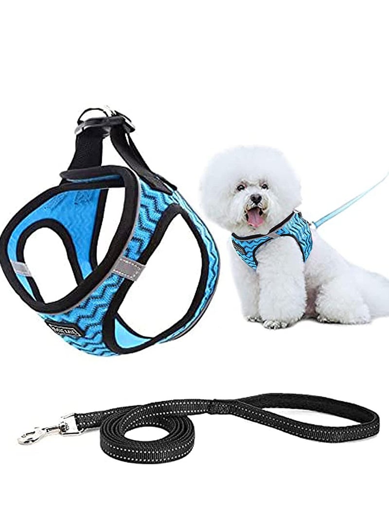 Harness and Leash No Pull Reflective Breathable Pet Adjustable Soft Padded Vest Easy Control for Puppy Small Medium Dogs Cats - Image 1