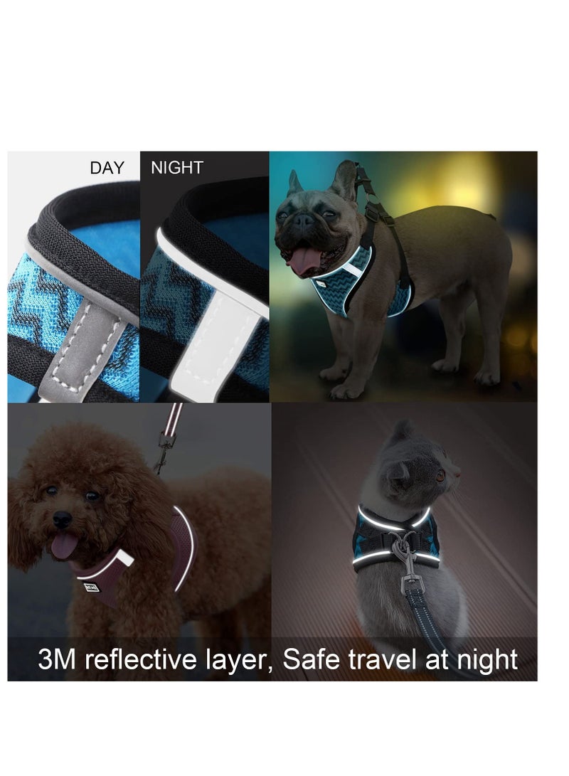 Harness and Leash No Pull Reflective Breathable Pet Adjustable Soft Padded Vest Easy Control for Puppy Small Medium Dogs Cats - Image 2