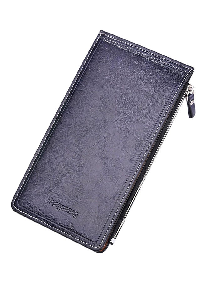 NIBEMINENT Multifunctional Leather Wallet Dark Blue