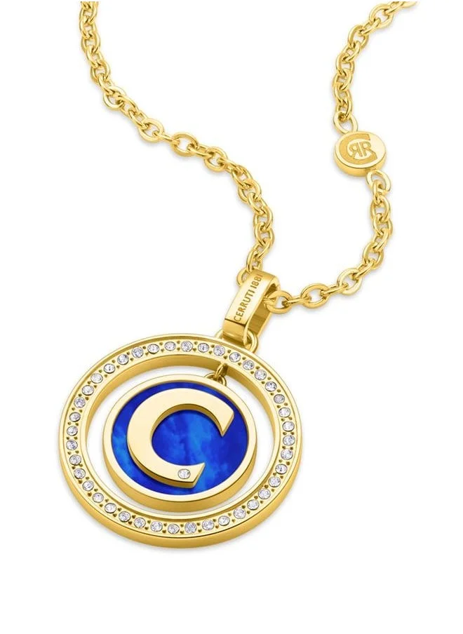 CERRUTI 1881 Cerculo Gold Plated Lapiz Crystals Necklace for Women
