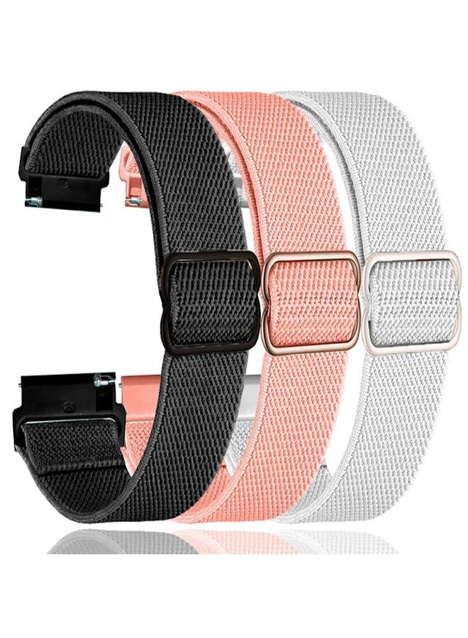 Xininyia DR03 DR06 DR05 Nylon Stretch Bands Compatible for Fitpolo / TOOBUR / FQQ / BlazeChip DR06, for Keeponfit DR05, YMZ / KIBFLE DR03 Smart Watch Breathable Elastic Replacement Wristband Adjustable Straps(3-Pack) - Image 1