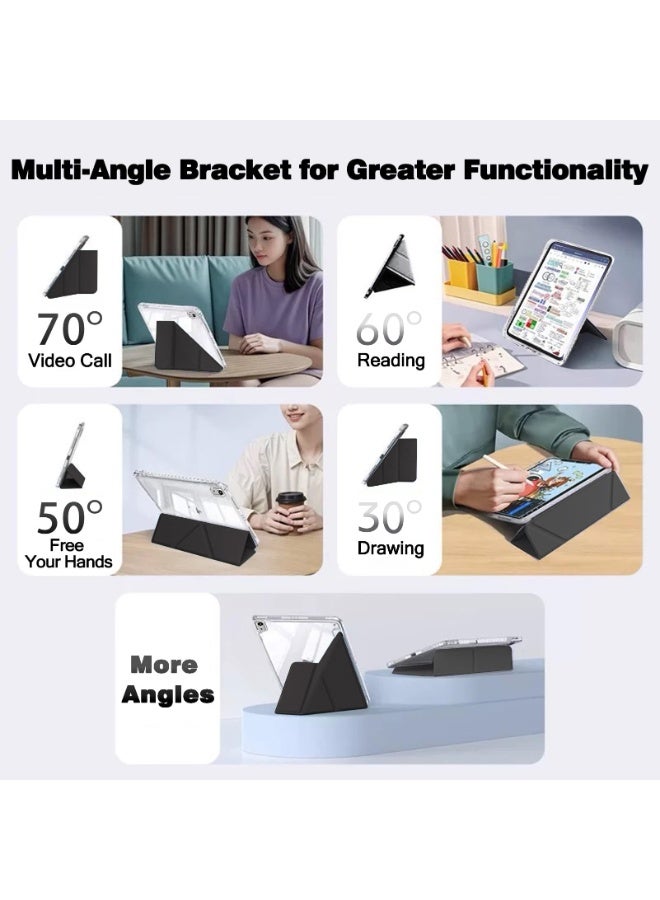 eGreen99 for HUAWEI MatePad Pro 12.2 （2024 / 2025） Case Cover, Triple Fold Y-shaped Design, Multi Angle, Leather Tablet Cover With Pen Slot, Automatic Wake-up/sleep，Black - Image 4