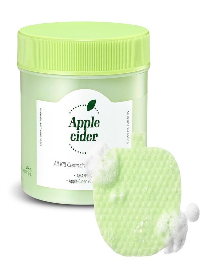 Ariul Apple Cider All Kill Cleansing Bubble Pads - Effective Pore Cleansing & Hydrating, 2-Step Dual Pads for Makeup Removal & Exfoliation, Korean Skin Care, 60 Counts, 150ml / 5.07 fl. oz - Image 1