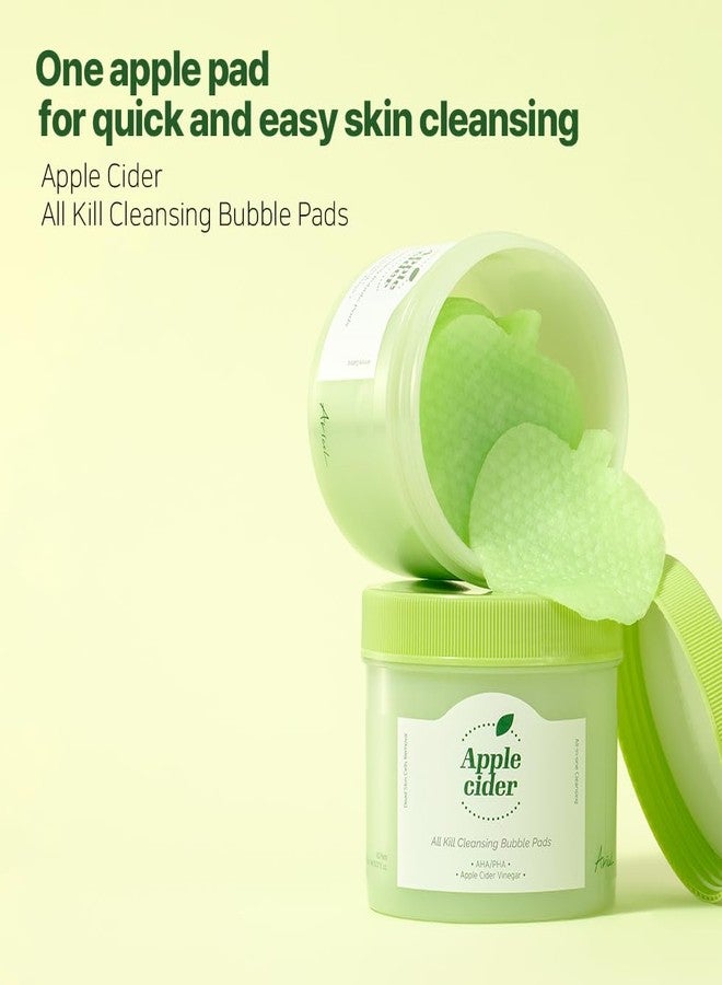 Ariul Apple Cider All Kill Cleansing Bubble Pads - Effective Pore Cleansing & Hydrating, 2-Step Dual Pads for Makeup Removal & Exfoliation, Korean Skin Care, 60 Counts, 150ml / 5.07 fl. oz - Image 2